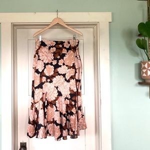 Floral Midi Skirt WHO WHAT WEAR
